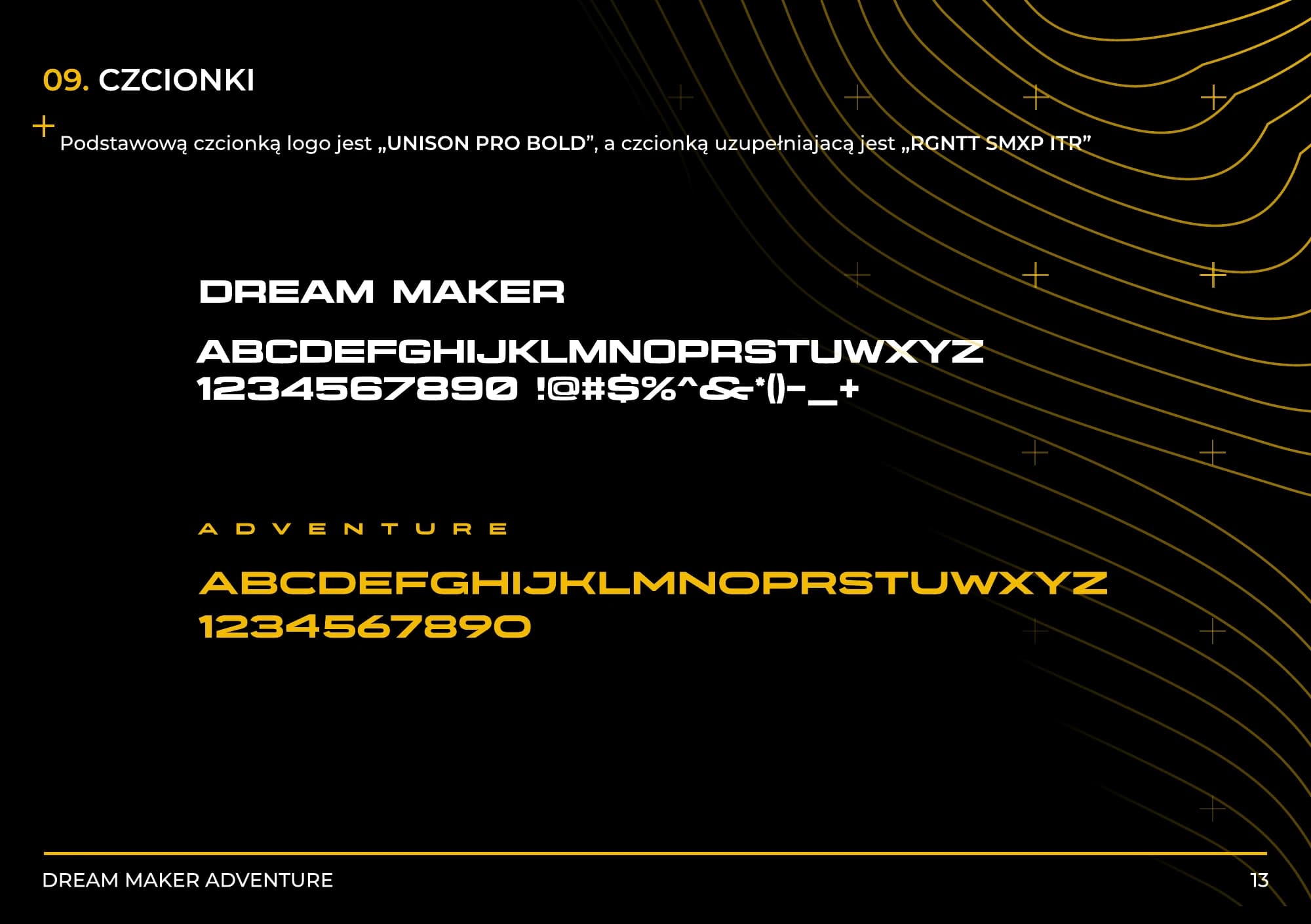 DreamMaker Adventure visual identity typography